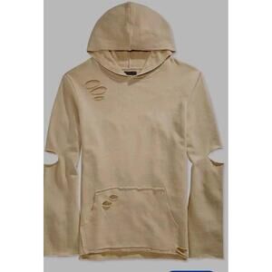 Jaywalker Raw-edge Destructed Sz M Mens Hoodie Sweatshirt Pullover Gray NEW #WM1